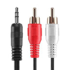 Aux 3.5mm Audio Jack to 2 RCA Male Audio Stereo Cable XD21