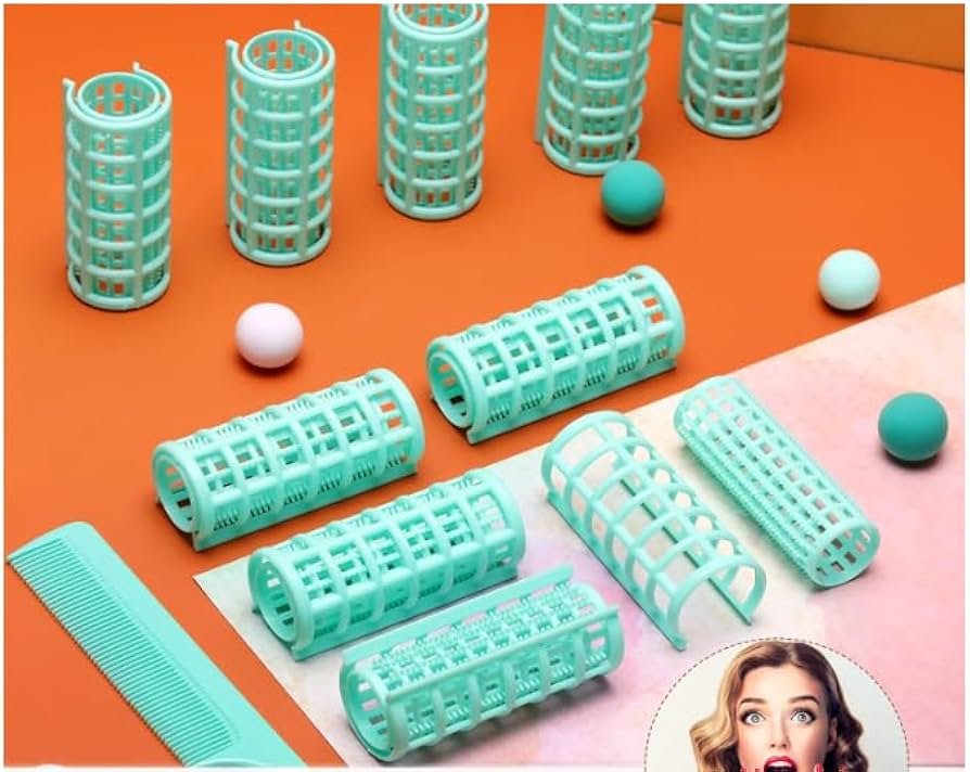 4pcs Plastic Snap-On Hair Rollers Curlers 