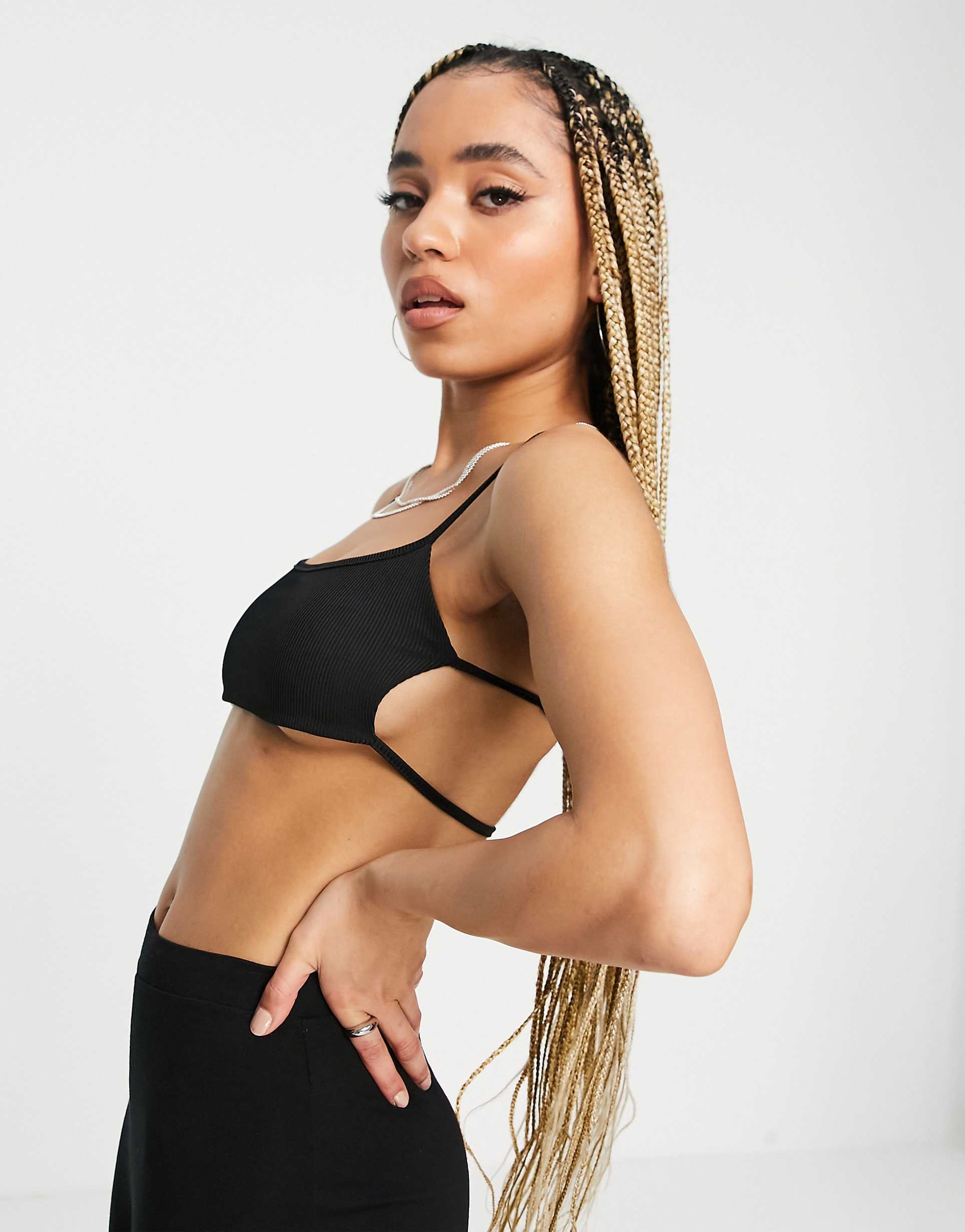Ribbed Knitted Women's Crop Top - Petite