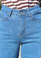 High-Waist Cargo Jeans with Side Pockets – DYQ 359