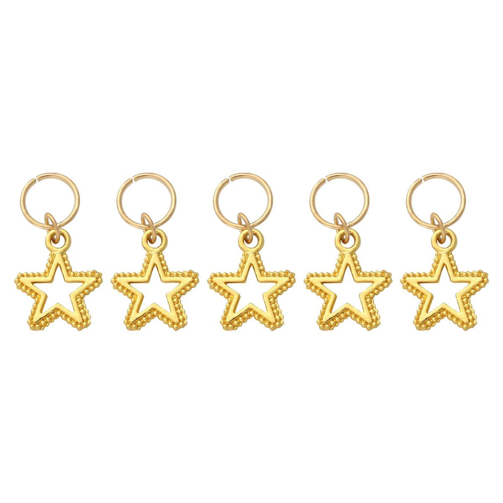 Star-Shaped Metal Charms for Braids - Add Sparkle to Your Hairstyle