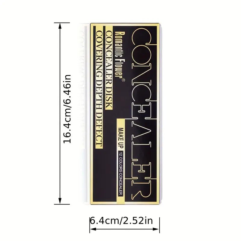 12 Colors Concealer Palette, Coverage Long Lasting Contour Cream