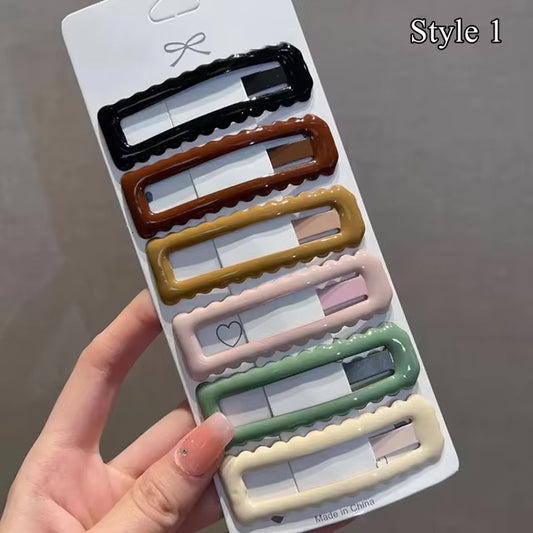 Colorful Rectangular Hair Clip Set - Trendy & Stylish Hair Accessories