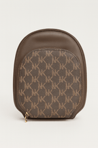 Geometric Textured Mini Zip Pouch – Compact, Stylish & Travel-Friendly
