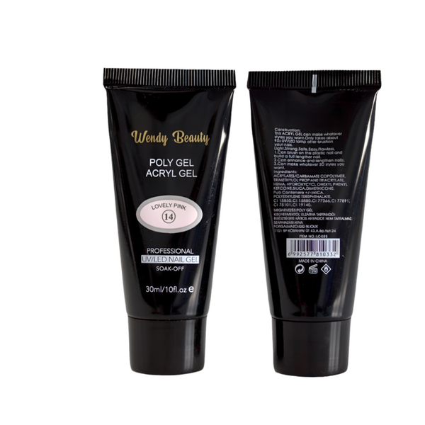Wendy Beauty Professional Poly Gel 30ml – Strong, Flexible & Long-Lasting Nails at Home