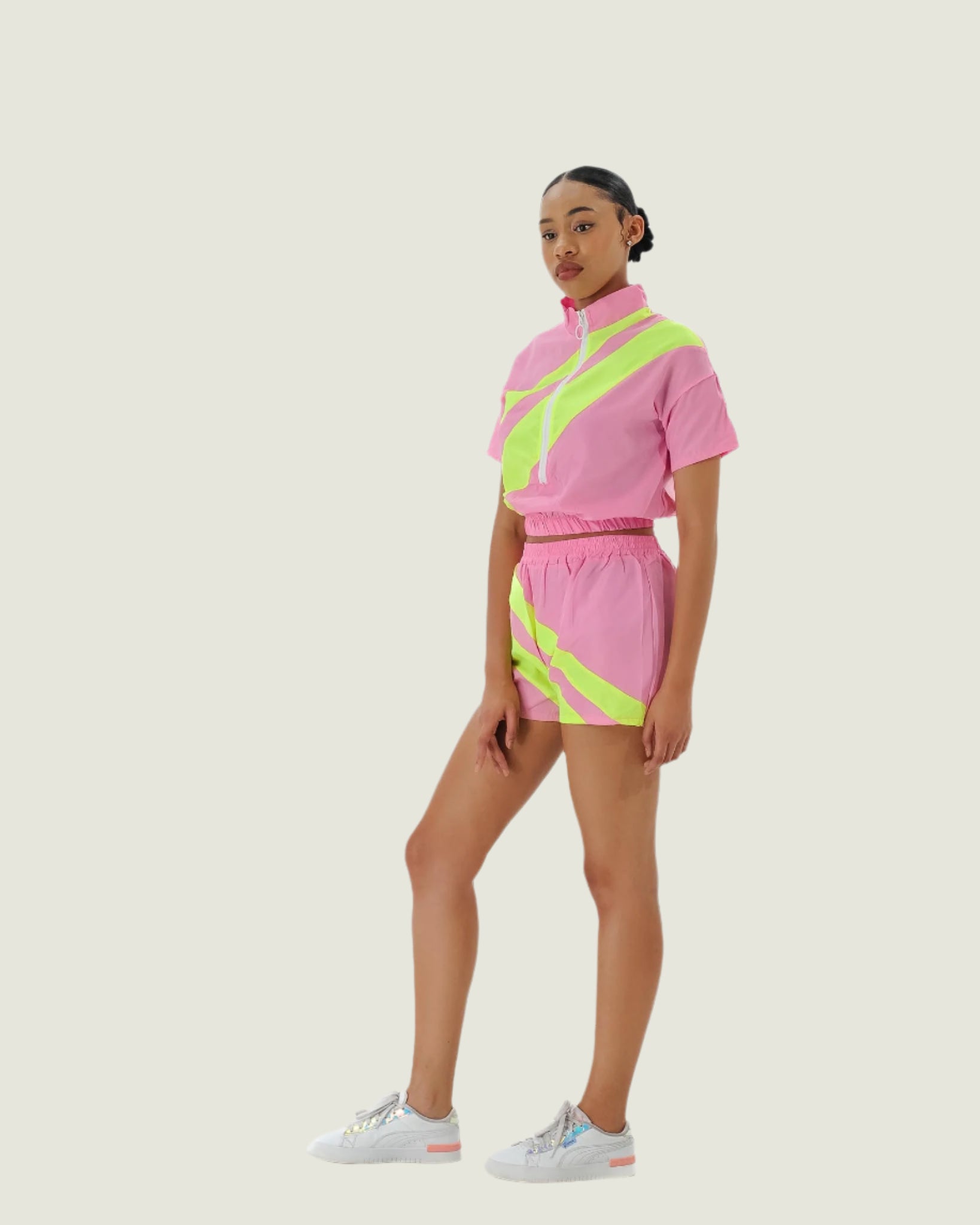 Futuristic Sport Luxe Athleisure Two Piece Set –  Semi Sheer Workout & Streetwear Outfit