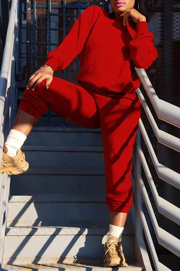 Back Tassel Winter Tracksuit Pants Set XD21