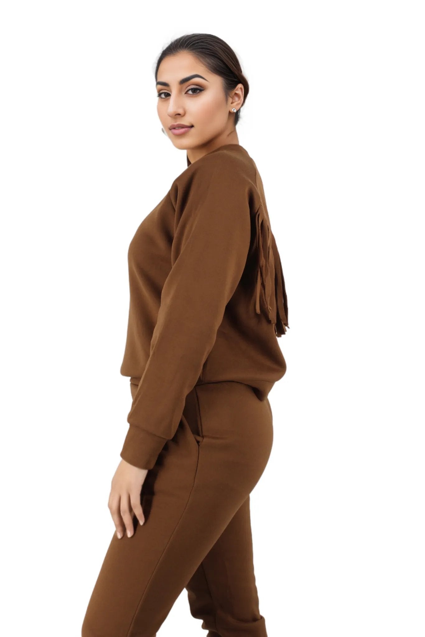 Back Tassel Winter Tracksuit Pants Set XD21