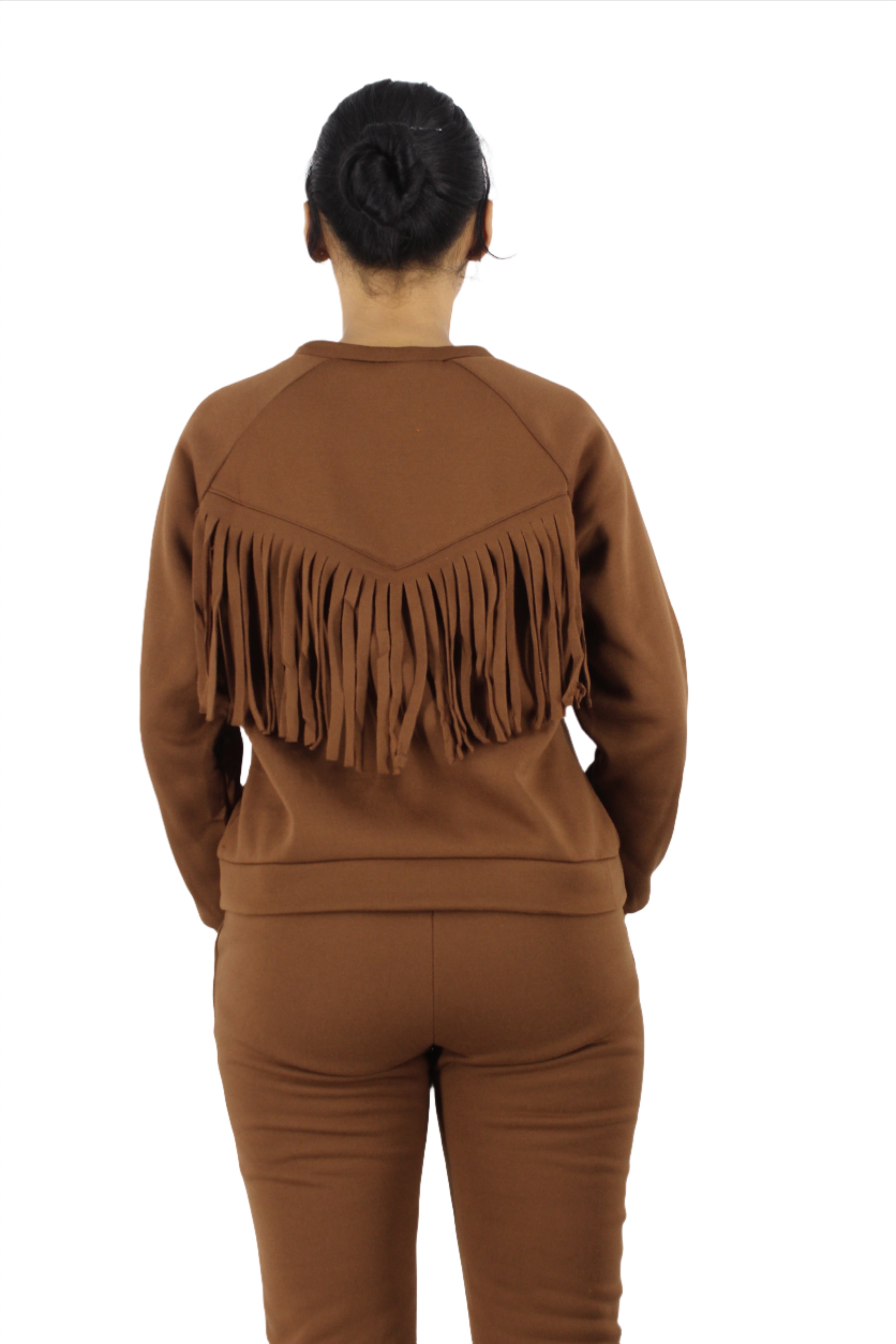 Back Tassel Winter Tracksuit Pants Set XD21