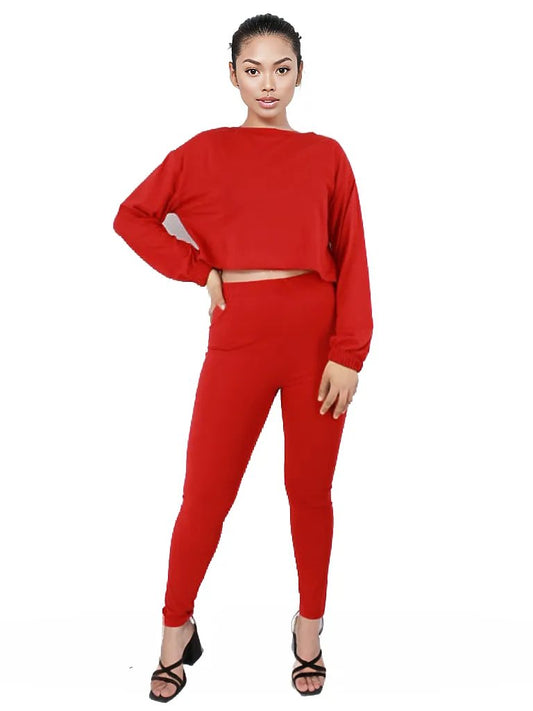 Back Zipper Loose Top With Leggings (Need orange and black prepared) XD21