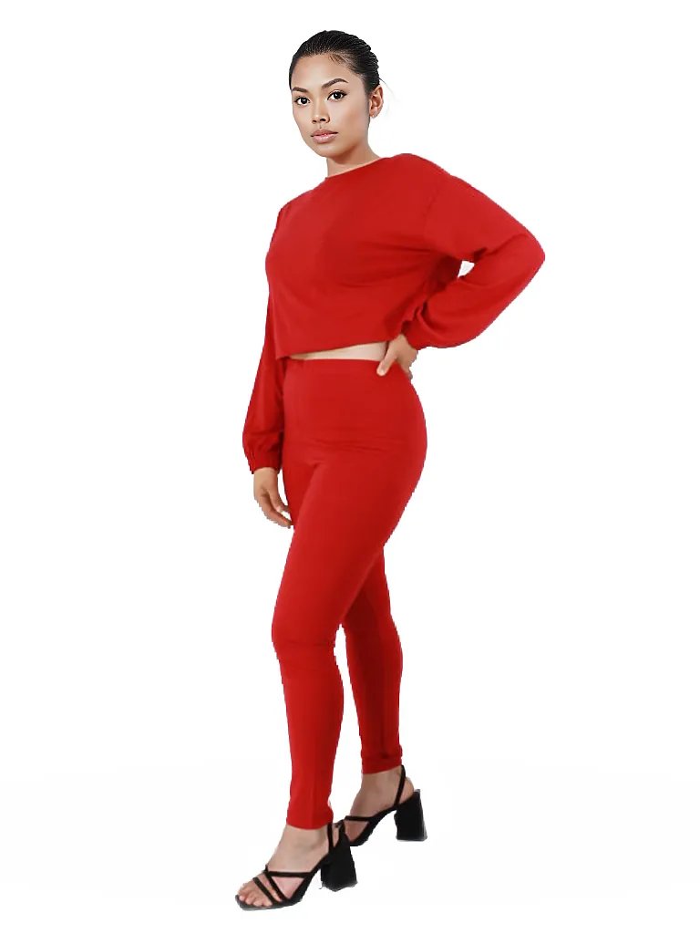 Back Zipper Loose Top With Leggings (Need orange and black prepared) XD21