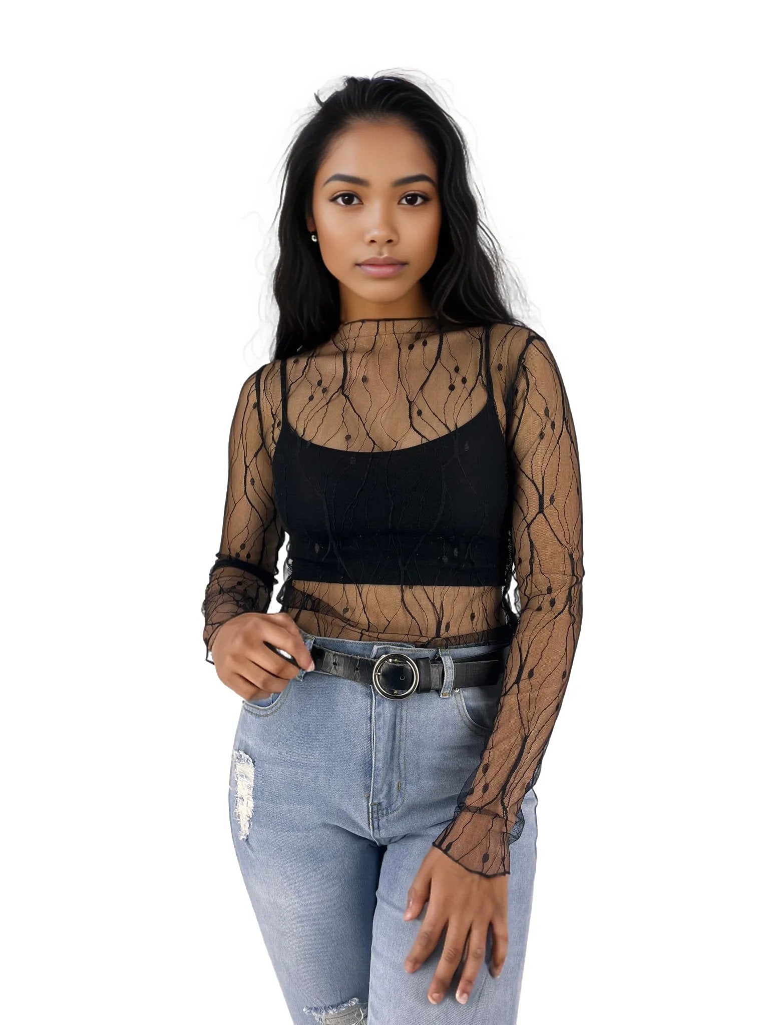 Basic Sheer Mesh T Shirts XD21