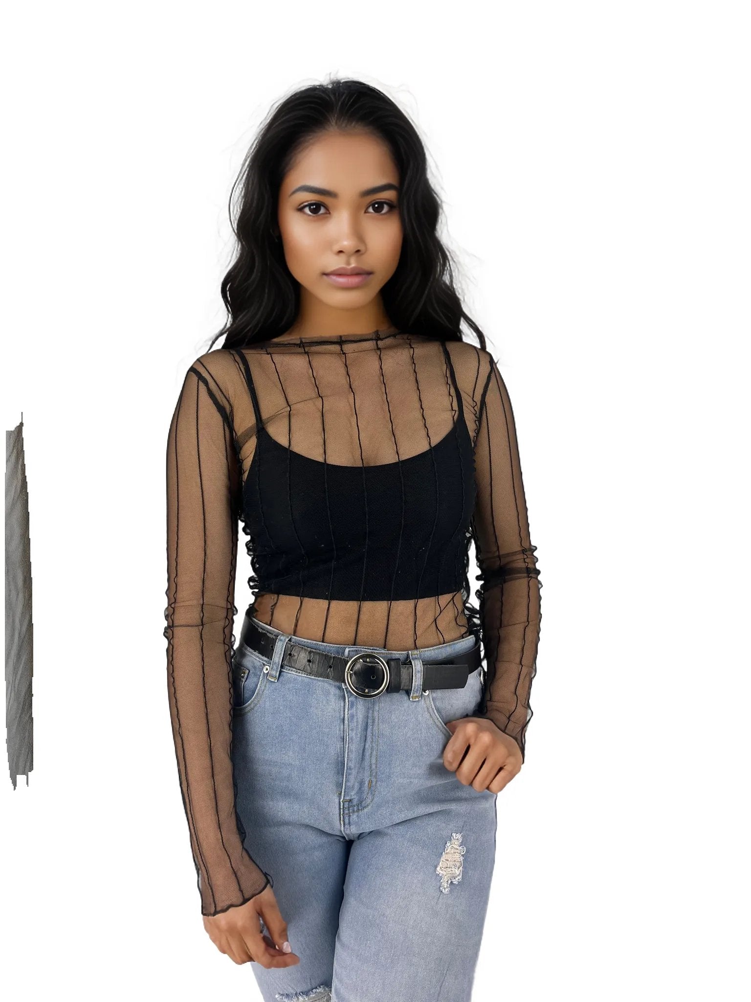 Basic Sheer Mesh T Shirts XD21