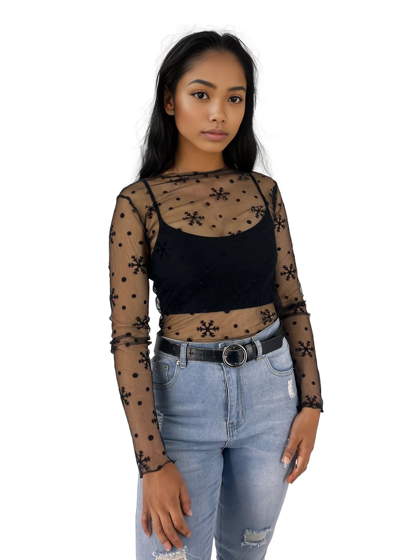 Basic Sheer Mesh T Shirts XD21