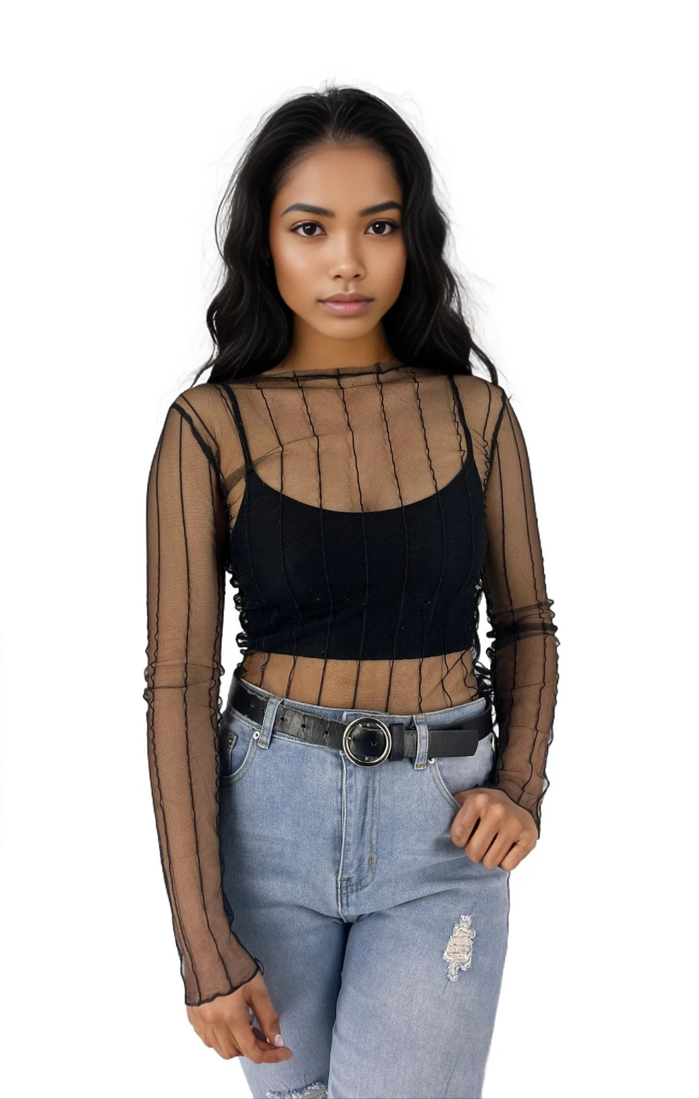 Basic Sheer Mesh T Shirts XD21