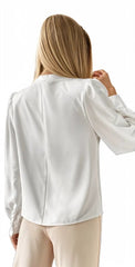 Bishop Sleeve Draped Front Blouse XD21