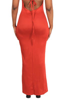Bodycon tie back maxi dress XD21
