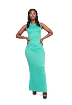 Bodycon tie back maxi dress XD21