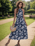 Bohemian Summer Maxi Dress with Belt XD21
