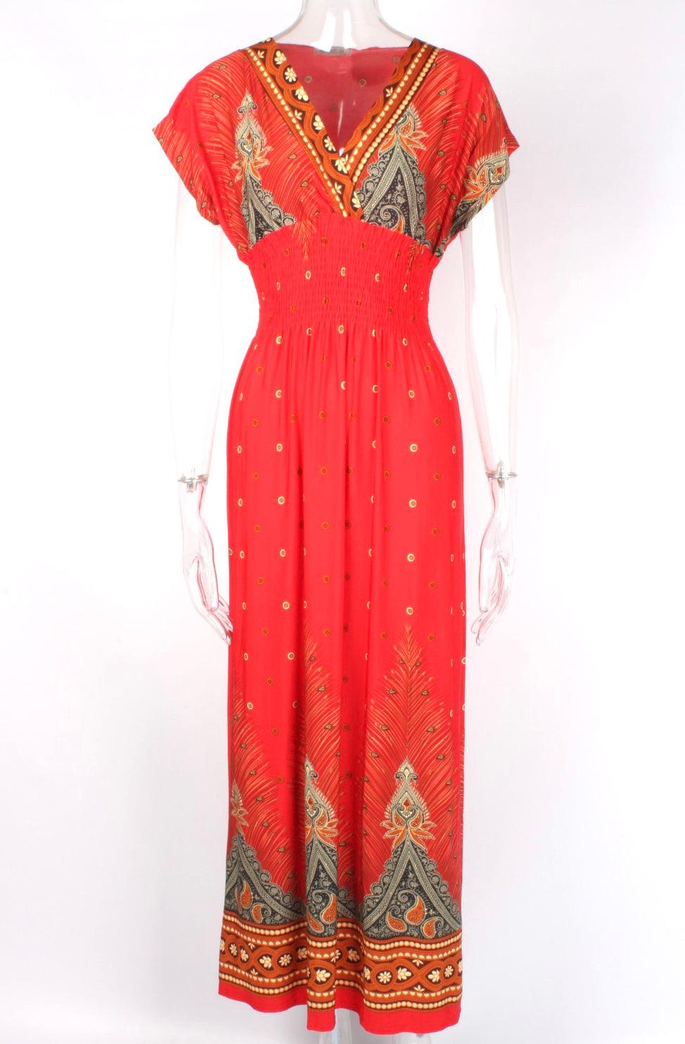 Bohemian Maxi Beach Dress Long Dress - XD21