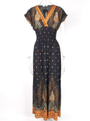 Bohemian Maxi Beach Dress Long Dress - XD21