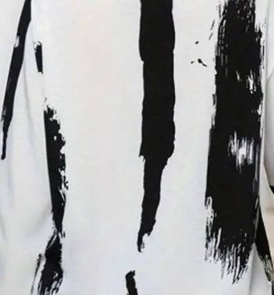 Brush Stroke Tunic Dress Curve XD21