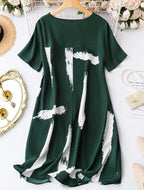 Brush Stroke Tunic Dress Curve XD21