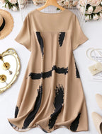 Brush Stroke Tunic Dress Curve XD21