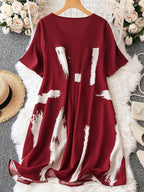 Brush Stroke Tunic Dress Curve XD21