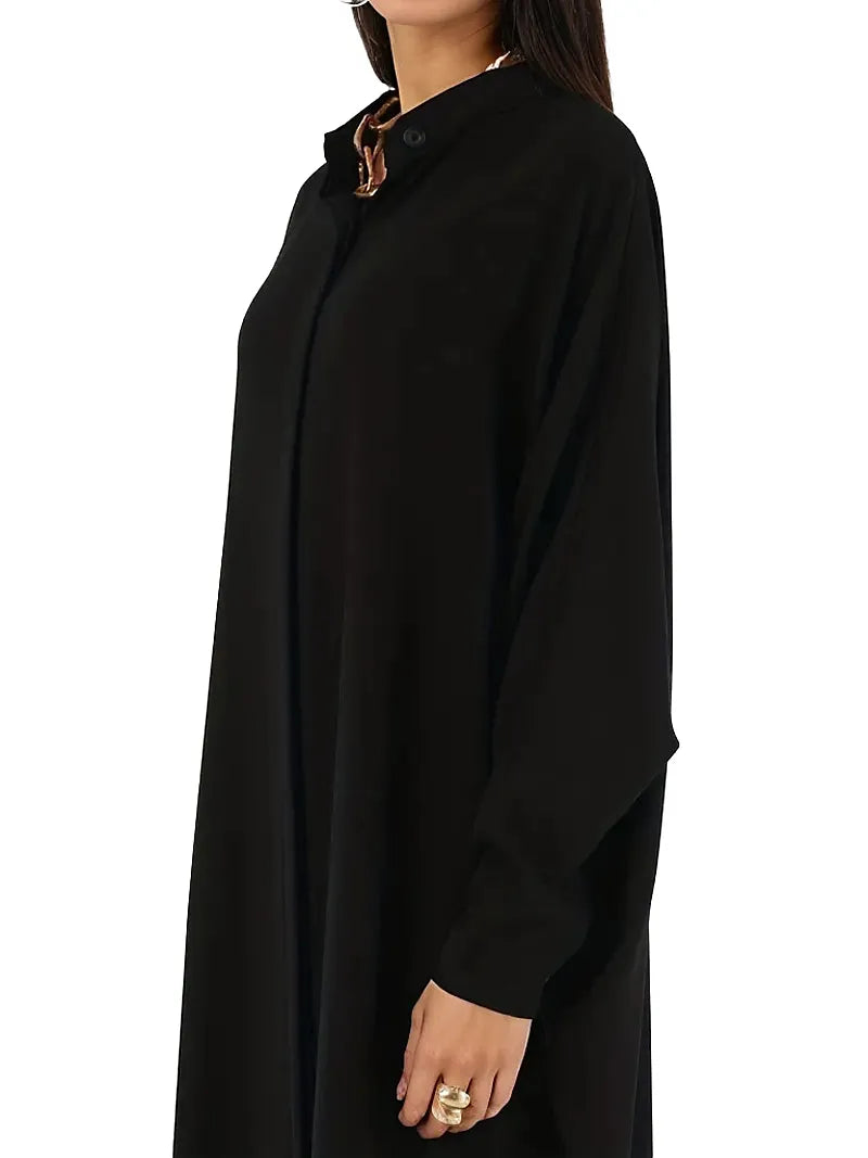 Button Up Batwing Abaya XD21