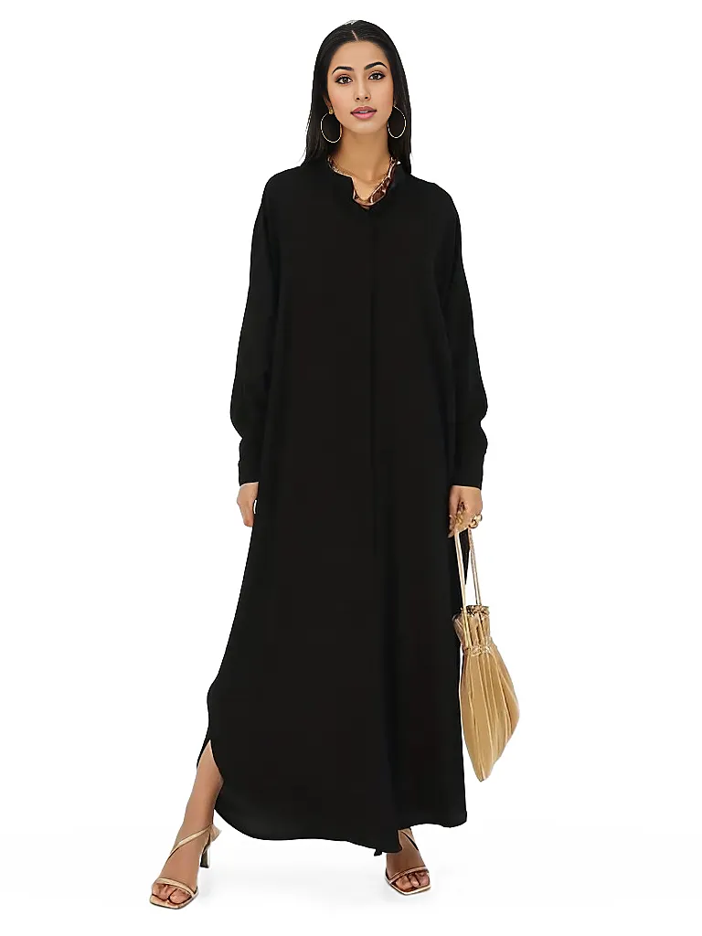 Button Up Batwing Abaya XD21