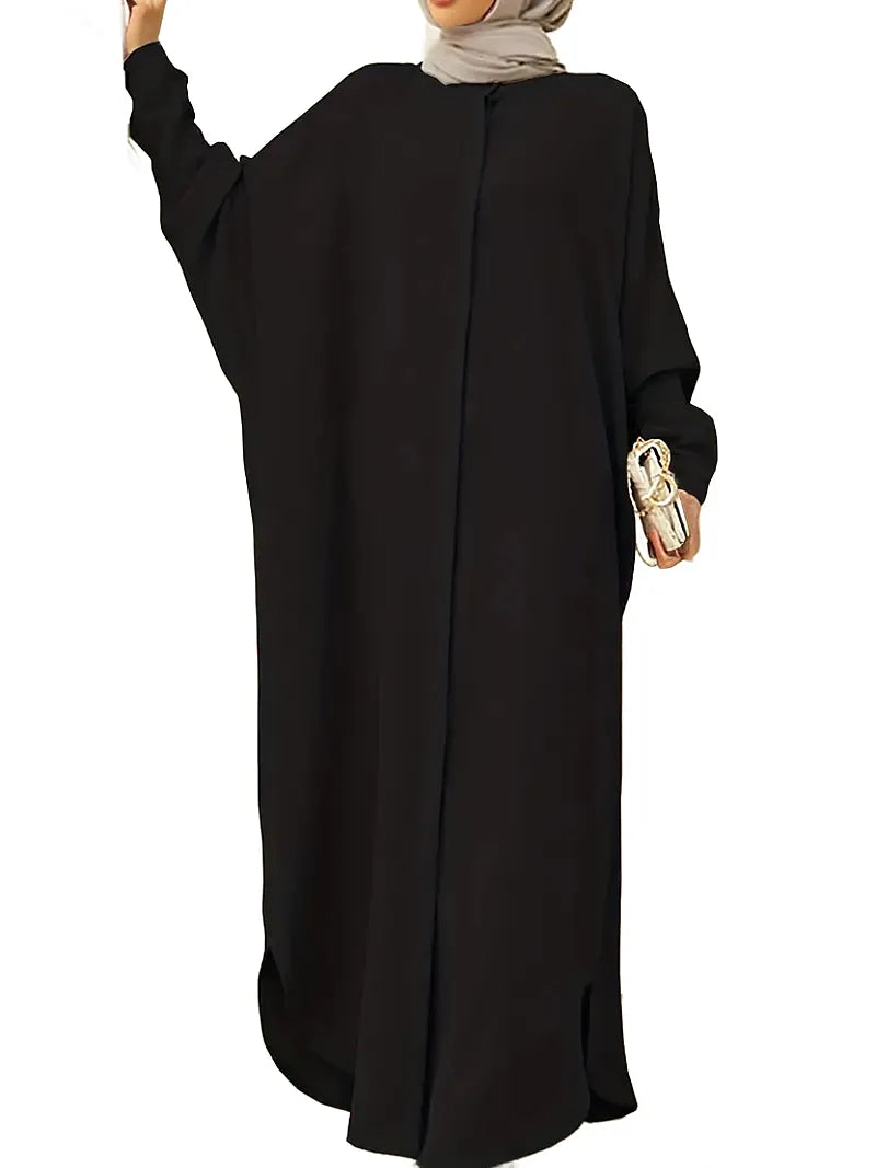 Button Up Batwing Abaya XD21