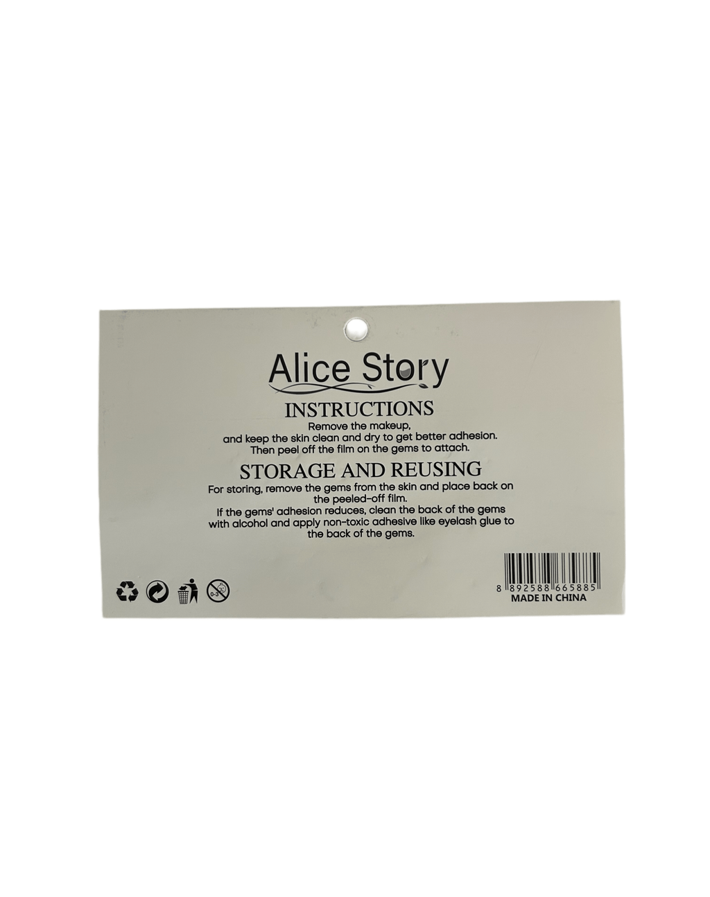 Alice Story Crystal Neck Diamante Stickers – Sparkle with Effortless Elegance