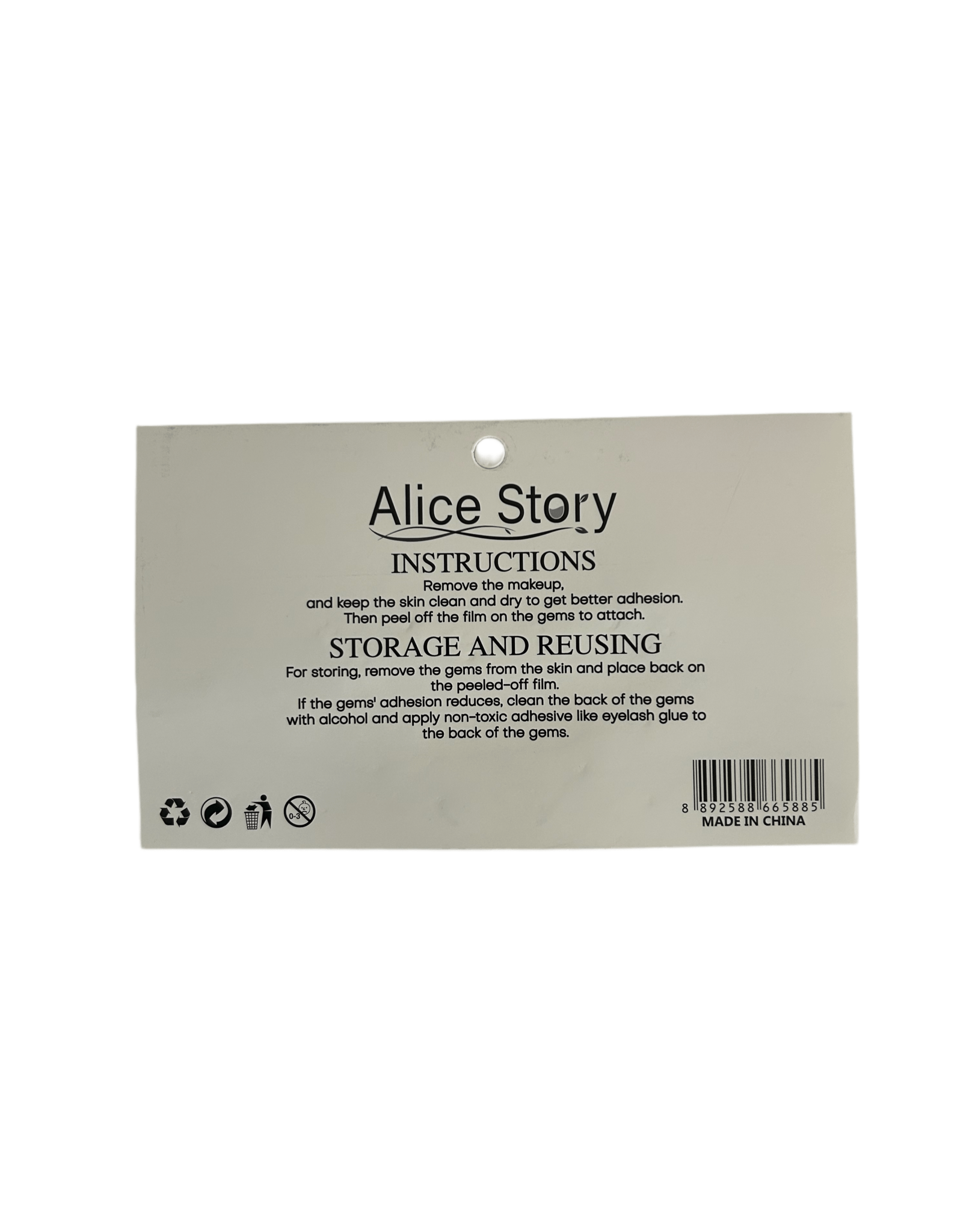 Alice Story Crystal Neck Diamante Stickers – Sparkle with Effortless Elegance