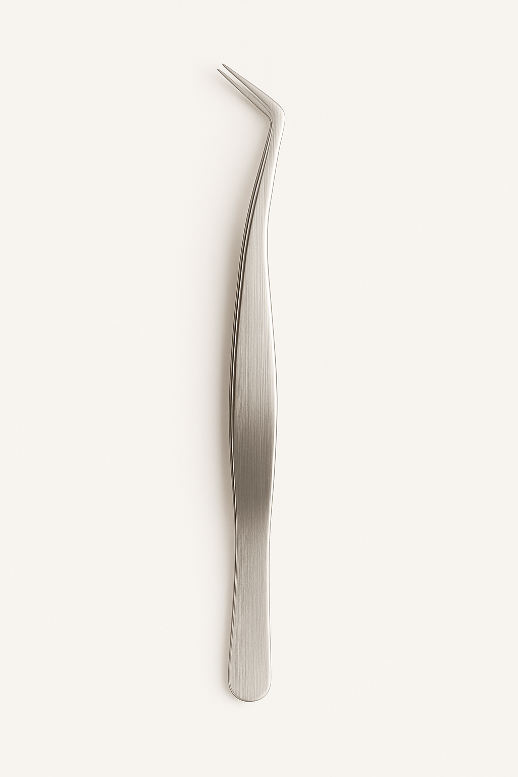Precision Angled Tweezer – Stainless Steel Tip for Brows & Lash Application