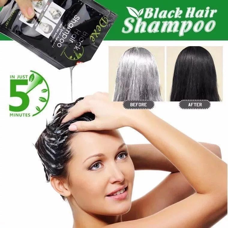 Black Hair Shampoo 25ml Sachet - Enhances Shine & Strengthens Hair