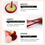 Colorful Fluffy Powder Brush – 1 Piece (Random Color)