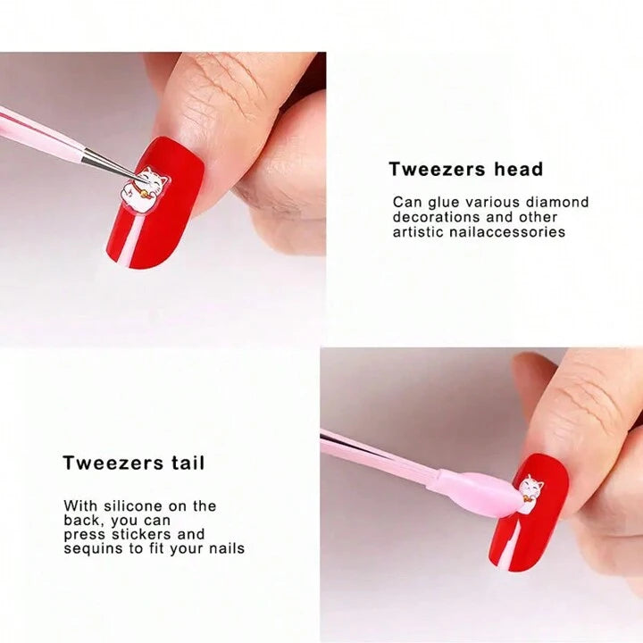 Nail Art Dotting and Carving Tool – 1 Piece (Random Color)