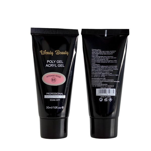 Wendy Beauty Professional Poly Gel 30ml – Strong, Flexible & Long-Lasting Nails at Home