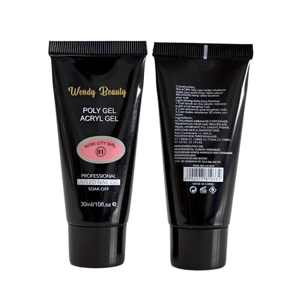 Wendy Beauty Professional Poly Gel 30ml – Strong, Flexible & Long-Lasting Nails at Home
