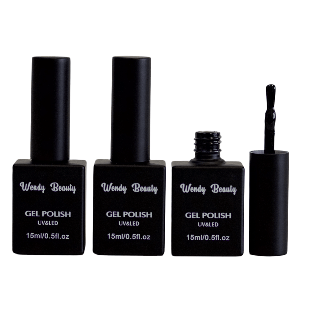 Wendy Beauty Black UV/LED Gel Nail Polish 15ml - Glossy Perfection