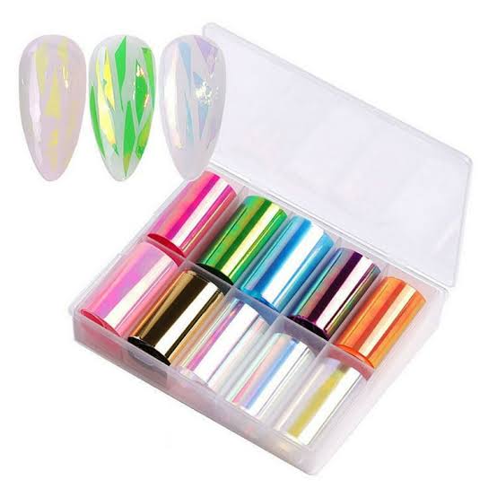 Nail Art Decals 10pc Random Rolls - Creative & Easy Nail Decoration