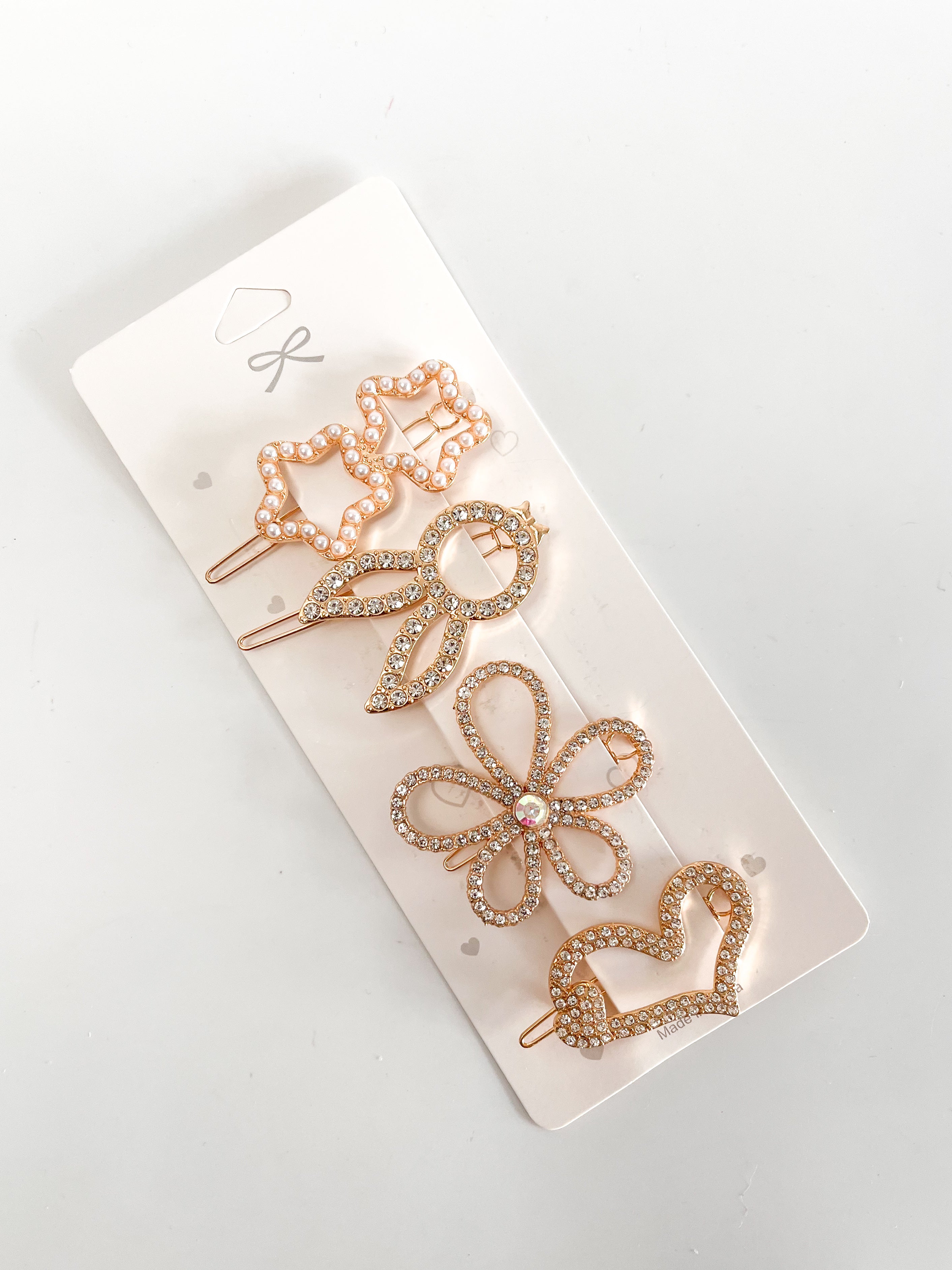 Wendy Beauty Decorative Hair Clip Set - Elegant Gold Design