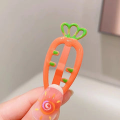 Carrot Hair Clips - Fun and Cute Clips for Kids and Teens-4pcs