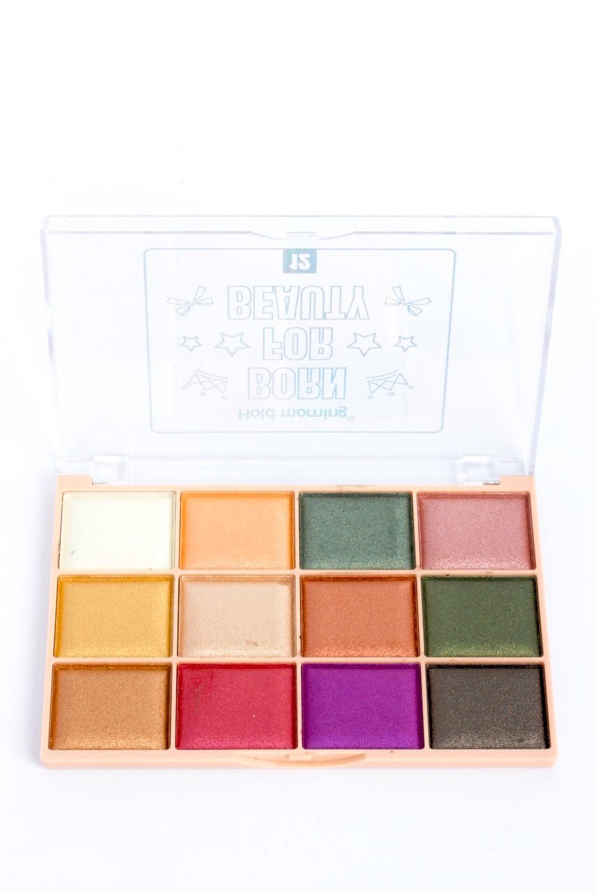 Born For Beauty 12 Colour Eyeshadow Palette – Vibrant, Blendable & Long-Lasting