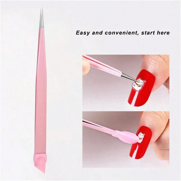 Nail Art Dotting and Carving Tool – 1 Piece (Random Color)