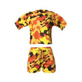 Camouflage Print Crop Top and Shorts Set XD21