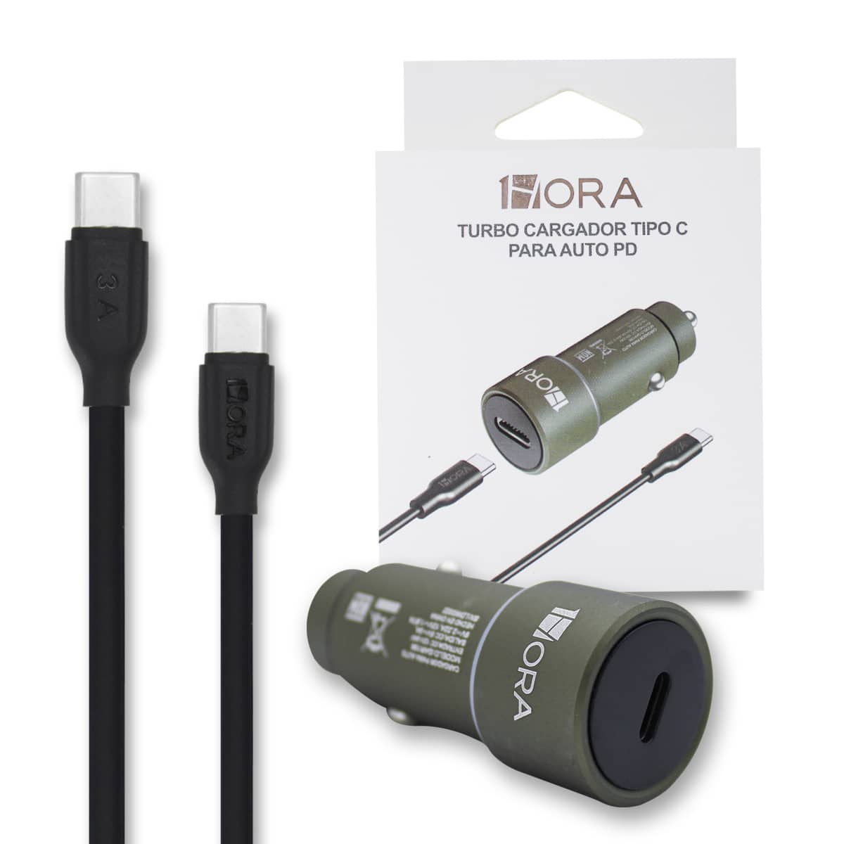 Car Charger PD Fast Charging 3A Type C Cable XD21