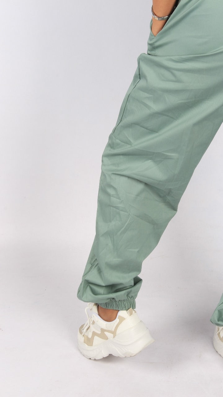 Cargo Trousers High Waist Button Pants without chain XD21