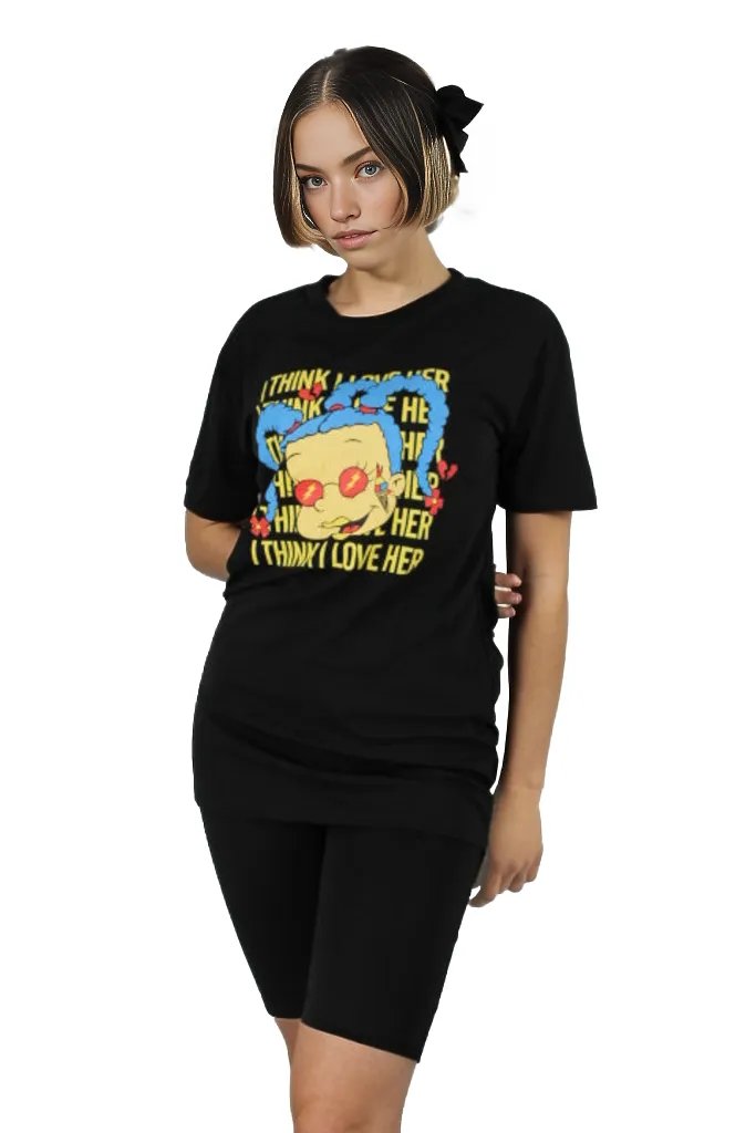 Cartoon Two Piece Graphic Shorts Set XD21